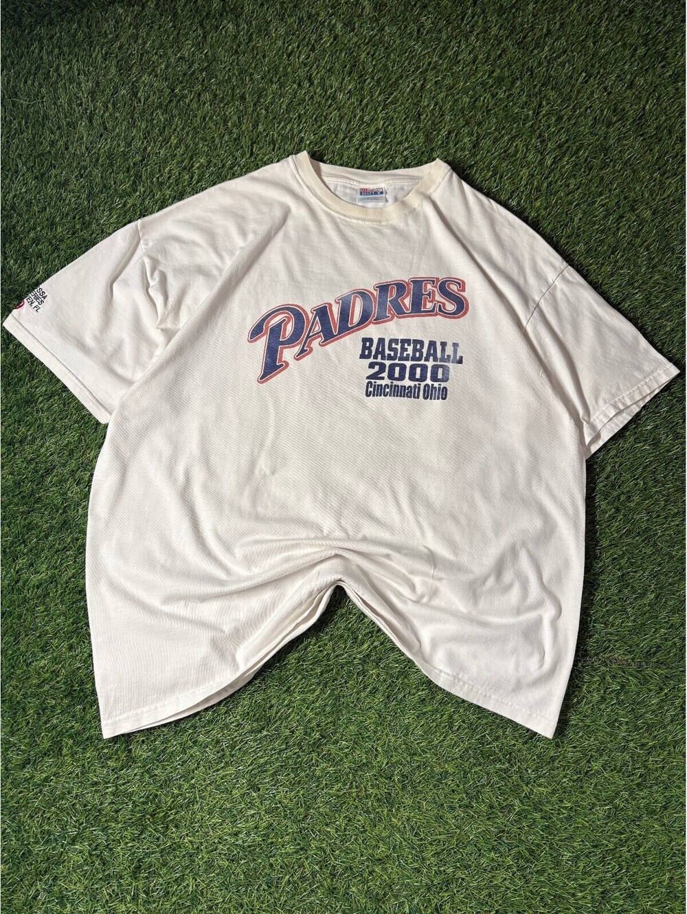Vintage Beefy-T Padres Baseball 2000 White Cotton T-Shirt Mens XXL